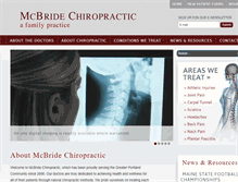 Tablet Screenshot of mcbridechiropractic.com